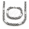 Collar y Pulsera 06.116.0224.22 Acero Inoxidable, Pulido, Tono Plateado