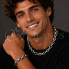 Collar y Pulsera 06.116.0227.22 Acero Inoxidable, Diseño de Puff Mariner, Pulido, Tono Plateado