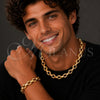 Collar y Pulsera 06.116.0227.1.22 Acero Inoxidable, Diseño de Puff Mariner, Pulido, Tono Dorado