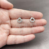 Arete Dormilona 02.310.0145 Rodio Laminado, con Zirconia Cubica Blanca, Pulido, Rodinado