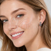 Arete Dormilona 02.310.0160 Rodio Laminado, Diseño de Pina, con Zirconia Cubica Multicolor, Pulido, Rodinado