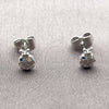 Arete Dormilona 02.310.0172 Rodio Laminado, Diseño de Mariquita, con Zirconia Cubica Multicolor, Pulido, Rodinado