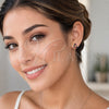 Arete Dormilona 02.310.0195 Rodio Laminado, con Zirconia Cubica Multicolor, Pulido, Rodinado