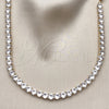 Gargantilla Elegante 04.130.0002.12 Oro Laminado, con Zirconia Cubica Blanca, Pulido, Tono Dorado (Grosor 06 MM, 12 Pulgadas de Largo)