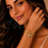 Pulsera Elegante 03.213.0446.07 Oro Laminado, Diseño de Corazón, Pulido, Tono Dorado (Grosor 09 MM, 7 Pulgadas de Largo)