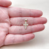 Dije Religioso 05.213.0226 Oro Laminado, Diseño de Cruz, con Zirconia Cubica Blanca, Pulido, Tono Dorado