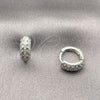 Argolla Huggie 02.282.0156.14 Oro Laminado, con Zirconia Cubica Blanca, Pulido, Tono Dorado