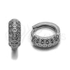 Argolla Huggie 02.282.0156.14 Oro Laminado, con Zirconia Cubica Blanca, Pulido, Tono Dorado