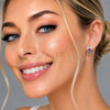 Argolla Huggie 02.282.0171.1.14 Rodio Laminado, con Zirconia Cubica Rubi y Blanca, Pulido, Rodinado