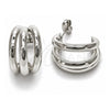Argolla Mediana 02.213.0455.2.20 Plata Rodinada, Diseño de Hueco, Pulido, Tono Plateado