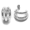 Argolla Mediana 02.213.0455.2.20 Plata Rodinada, Diseño de Hueco, Pulido, Tono Plateado