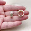 Argolla Huggie 02.283.0443.18 Oro Laminado, con Zirconia Cubica Blanca, Pulido, Tono Dorado
