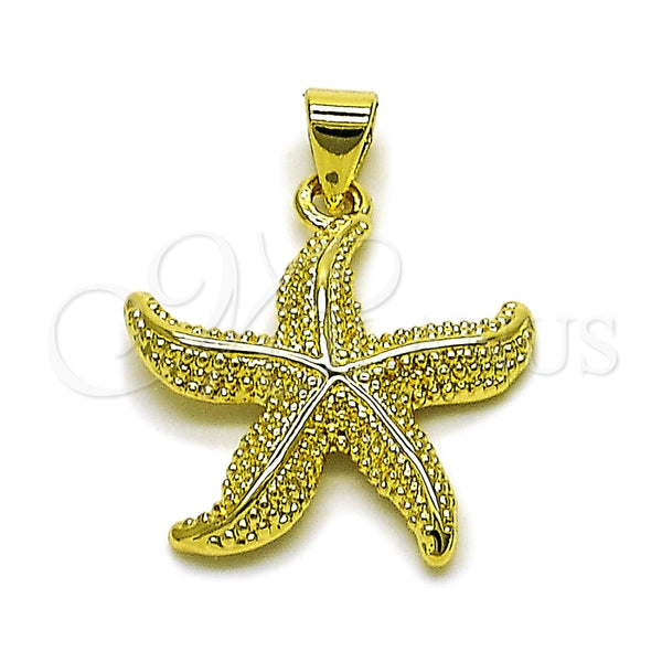 Dije Elegante 05.459.0051 Oro Laminado, Diseño de Estrella, Pulido, Tono Dorado