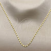 Gargantilla Basica 04.341.0249.18 Oro Laminado, Diamantado, Tono Dorado (Grosor 01.8 MM, 17 Pulgadas de Largo)