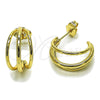 Argolla Pequeña 02.196.0261.20 Oro Laminado, Pulido, Tono Dorado