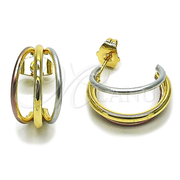 Argolla Pequeña 02.196.0261.1.20 Oro Laminado, Pulido, Tres Tonos