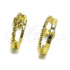 Argolla Pequeña 02.196.0261.1.20 Oro Laminado, Pulido, Tres Tonos