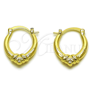 Argolla Pequeña 02.196.0264.18 Oro Laminado, Pulido, Tono Dorado
