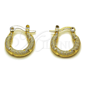 Argolla Pequeña 02.170.0596.15 Oro Laminado, Diamantado, Tono Dorado