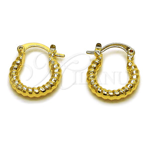 Argolla Pequeña 02.196.0285.15 Oro Laminado, Pulido, Tono Dorado
