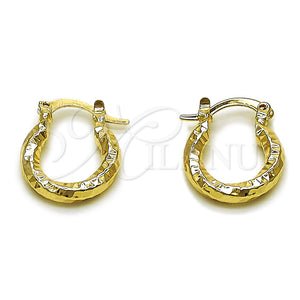 Argolla Pequeña 02.213.0259.1.15 Oro Laminado, Diamantado, Tono Dorado