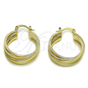 Argolla Pequeña 02.196.0293.25 Oro Laminado, Pulido, Tono Dorado