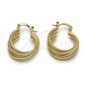 Argolla Pequeña 02.196.0293.22 Oro Laminado, Pulido, Tono Dorado