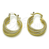 Argolla Pequeña 02.196.0293.22 Oro Laminado, Pulido, Tono Dorado