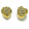 Argolla Huggie 02.196.0295.22 Oro Laminado, Diseño de Concha, con Perla Marfil, Pulido, Tono Dorado
