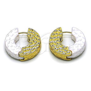 Argolla Huggie 02.196.0300.24 Oro Laminado, Pulido, Tono Dorado
