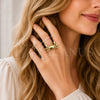 Anillo Elegante 01.381.0016 Oro Laminado, Pulido, Tono Dorado (Talla Unica)