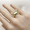 Anillo Elegante 01.381.0016 Oro Laminado, Pulido, Tono Dorado (Talla Unica)