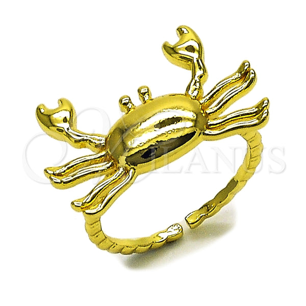Anillo Elegante 01.381.0016 Oro Laminado, Pulido, Tono Dorado (Talla Unica)
