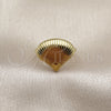 Anillo Elegante 01.381.0022 Oro Laminado, Diseño de Concha y Bola, Pulido, Tono Dorado (Talla Unica)