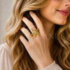 Anillo Elegante 01.381.0023 Oro Laminado, Diseño de Estrella, Pulido, Tono Dorado (Talla Unica)