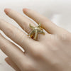 Anillo Elegante 01.381.0023 Oro Laminado, Diseño de Estrella, Pulido, Tono Dorado (Talla Unica)