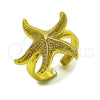 Anillo Elegante 01.381.0023 Oro Laminado, Diseño de Estrella, Pulido, Tono Dorado (Talla Unica)