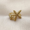 Anillo Elegante 01.381.0024 Oro Laminado, Diseño de Estrella, Pulido, Tono Dorado (Talla Unica)