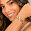 Aro Trio 07.170.0078.04 Oro Laminado, Diamantado, Tono Dorado (Grosor 01.3 MM, Talla 4 (2,25 de Diámetro))