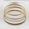 Aro Trio 07.170.0078.04 Oro Laminado, Diamantado, Tono Dorado (Grosor 01.3 MM, Talla 4 (2,25 de Diámetro))