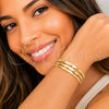 Aro Trio 07.170.0079.04 Oro Laminado, Pulido, Tono Dorado (Grosor 01.2 MM, Talla 4 (2,25 de Diámetro))