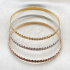 Aro Trio 07.170.0080.06 Oro Laminado, Pulido, Tres Tonos (Grosor 01.3 MM, Talla 6 (2,75 de Diámetro))