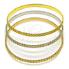 Aro Trio 07.170.0080.06 Oro Laminado, Pulido, Tres Tonos (Grosor 01.3 MM, Talla 6 (2,75 de Diámetro))