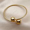 Aro Individual 07.170.0083 Oro Laminado, Diseño de Bola, Pulido, Tono Dorado (Grosor 02.6 MM, Talla Unica)
