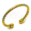 Aro Individual 07.170.0087 Oro Laminado, Diseño de Torcido, Pulido, Tres Tonos (Grosor 05.3 MM, Talla Unica)