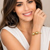 Aro Individual 07.170.0089 Oro Laminado, Diseño de Bola, Pulido, Tono Dorado (Grosor 06 MM, Talla Unica)