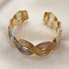 Aro Individual 07.170.0090 Oro Laminado, Diseño de Torcido, Pulido, Tres Tonos (Grosor 21 MM, Talla Unica)