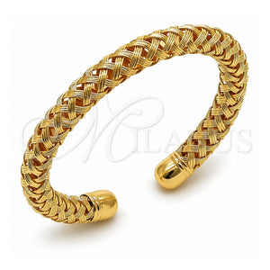 Aro Individual 07.170.0092 Oro Laminado, Diseño de Torcido, Pulido, Tono Dorado (Grosor 08.5 MM, Talla Unica)