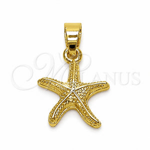 Dije Elegante 05.341.0132 Oro Laminado, Diseño de Estrella, Pulido, Tono Dorado