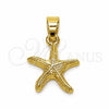 Dije Elegante 05.341.0132 Oro Laminado, Diseño de Estrella, Pulido, Tono Dorado